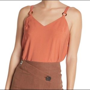 Topshop Rust Tortoise Ring Tank Top